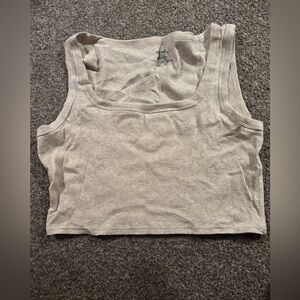 Jockey Beige Ribbed Crop Top